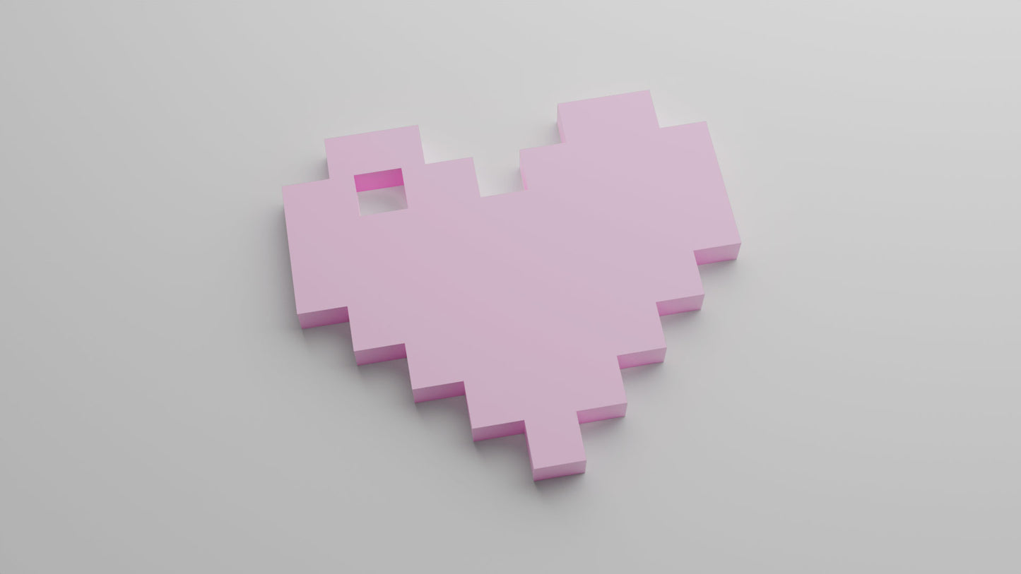 Llavero con forma de corazón 8-Bit